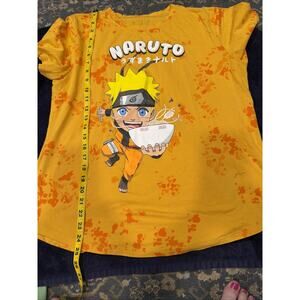 Naruto Shippuden Ichiraku Ramen Shop T Shirt Boys 2XL Sz 10 Splatter Tie Dye EUC